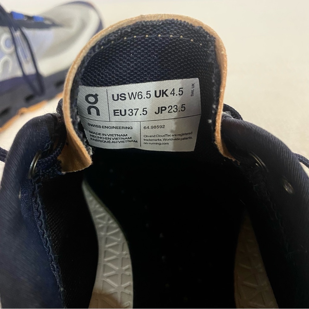 On Running Women's Gray Navy Orange Cloudventure Trail Sneakers - Picture 5 of 11